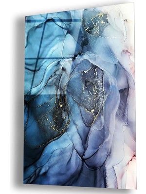 Zevahir Mobilya Dekorasyon Kırılmaz Cam Mavi Renk Tablo