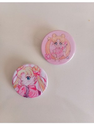 Major Selection Sailor Moon Anime Buton Rozet 44 mm 2 Adet