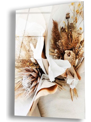 Zevahir Mobilya Dekorasyon Kırılmaz Cam Düğün Çiçeği Tablo