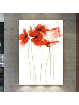 Zevahir Mobilya Dekorasyon Kırılmaz Cam Kolaj Çizim Çiçek Tablo