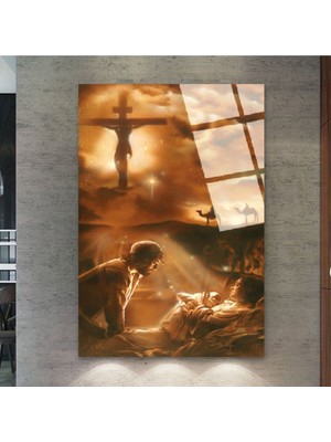 Zevahir Mobilya Dekorasyon Kırılmaz Cam Arapça Dini Tablo