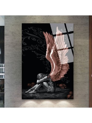 Zevahir Mobilya Dekorasyon Kırılmaz Cam Üzgün Melek Tablo