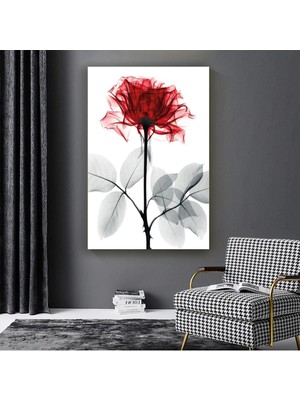 Zevahir Mobilya Dekorasyon Kolaj Çizim Gül Kanvas Tablo