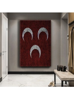 Zevahir Mobilya Dekorasyon 3 Hilal Kanvas Tablo