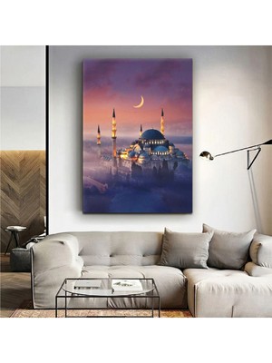 Zevahir Mobilya Dekorasyon Cami Dini Kanvas Tablo
