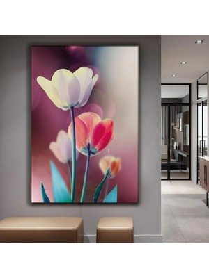 Zevahir Mobilya Dekorasyon Lale Çiçeği Kanvas Tablo