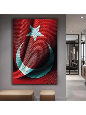 Zevahir Mobilya Dekorasyon Al Bayrak Kanvas Tablo