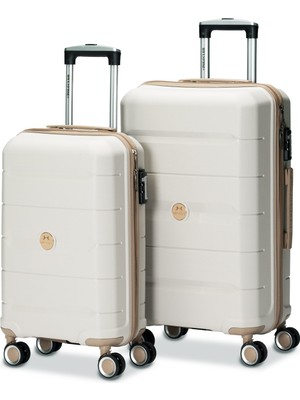 Byhakan My-Pp 2'li Orta&küçük Polipropilen Süper Esnek Kırılmaz Tekerlekli Valiz Bavul Seyahat