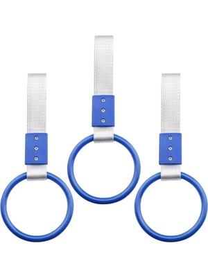 Caraks Araç Içi Tutamaç Yuvarlak El Tutamağı Askılık Fonksiyonel Tofaş Dolmuş Otobüs Ofis Ev Mavi 3 Adet