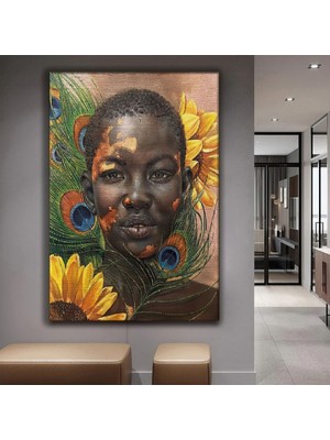 Zevahir Mobilya Dekorasyon Afrikalı Çocuk Kanvas Tablo