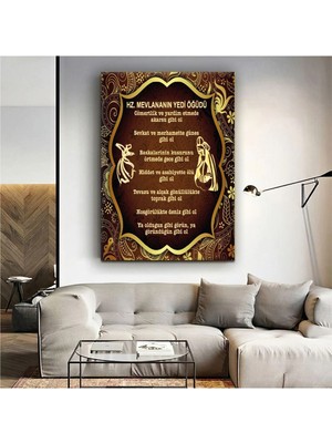 Zevahir Mobilya Dekorasyon Hz Mevlananın Yedi Öğüdü Kanvas Tablo