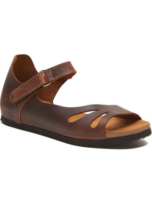 Comfortfüsse / Daisy - Deri Sandalet ( Kahverengi Yağlı Deri )
