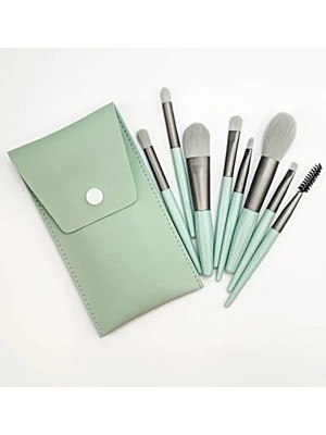 8'li Renkli Fırça Özel Kılıflı Makyaj Fırça Seti
