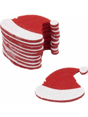 Bidoluhobi Keçe Figür Noel Şapkası 6 cm 5'li