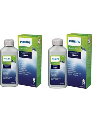Philips CA6700/10 Kireç Temizleme Solüsyonu 2 Adet Plastik Malzeme ile Espresso Makinesi İçin