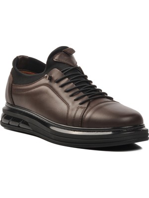 Ayakmod  Deri Kahve Erkek Günlük Ayakkabı