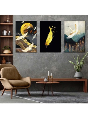 Üçlü Mdf Modern Çizim Tablo Seti