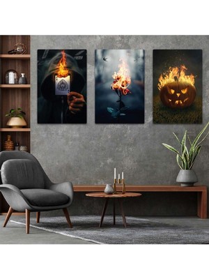 Alev 3'lü Mdf Tablo Set