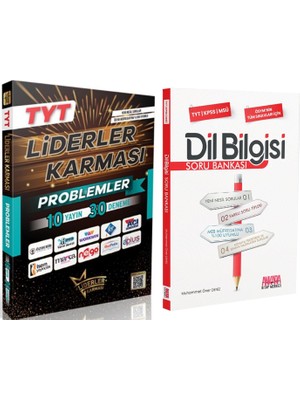 Liderler Karması TYT Problemler 10 Yayın 30 Deneme ve Akm Dil Bilgisi Soru Bankası Seti 2 Kitap