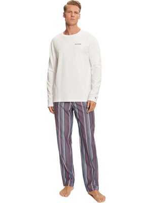 Tommy Hilfiger Erkek Lacivert Woven Pijama Takımı UM0UM03359