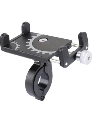 Coofbe KR01 Pro Alüminyum Vida Sıkıştırmalı Sıkı Tutuş Titremez Motosiklet Bisiklet Telefon Tutucu
