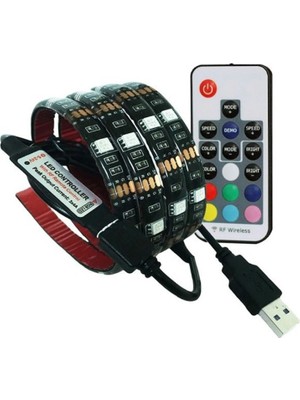 World Of The World Tv Arkası Silikonlu Kumandalı Rgb Şerit LED - 16 Renk