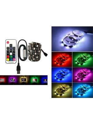 World Of The World Tv Arkası Silikonlu Kumandalı Rgb Şerit LED - 16 Renk