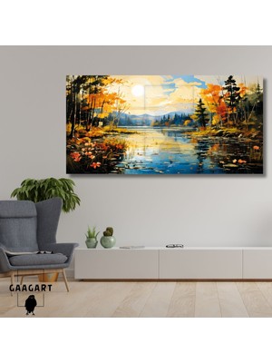 Gaagart Panoramik Kanvas Duvar Tablosu Yağlı Boya Görünümlü Manzara