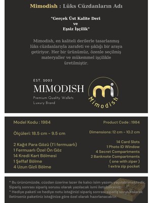 Mimodish 1.sınıf Işçilik Sevgiliye Hediye Sevgililer Günü Hediyesi Özel Hediye Yeni Yıl Hediye Yılbaşı Hediyesi Lüks Kişiye Özel Isim Yazılı Deri Erkek Cüzdan