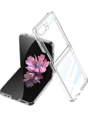 Nova Global Samsung Galaxy Z Flip 6 Kılıf Full Camlı Kıpta Kapak - Şeffaf
