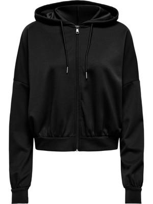 Only ONLALINA LIFE L/S ZIP HOO Ekru Kadın Fermuarlı Sweatshirt