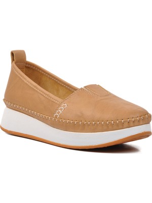 Ayakmod  Bej Kadın Günlük Ayakkabı