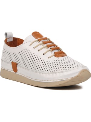 Ayakmod  Beyaz Kadın Günlük Ayakkabı