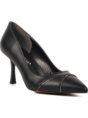 Ayakmod  Siyah Kadın Topuklu Ayakkabı