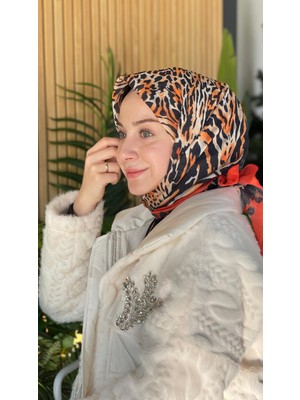 Loryan Scarf Orange Loryan Scarf Diamond Leopar Eşarp