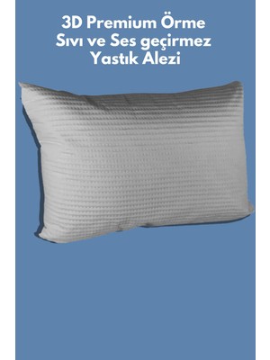 3D Premium Ultra Soft Pamuk Örme Sıvı Geçirmez Yastık Alezi 50X70 2 Adet