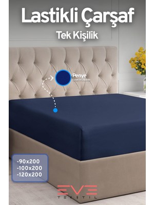 Eve Tekstil Fitted Yüksek  Penye Kumaş Tek Kişilik Lastikli Çarşaf