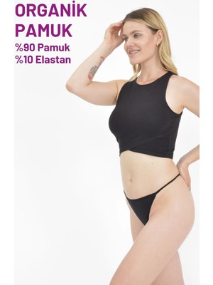 Ladymelex Kadın Tanga, Perfect Fall G String 7 Adet Tanga Külot, Bordo Vizon Lacivert Siyah Beyaz Ten Gri, %100 Yumuşak Kumaş