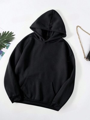 Yeni Sezon Içi Şardonlu 3 Iplik Unisex Kapüşonlu Sweatshirt