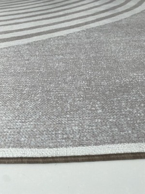 Carpettex Modern Şönil Dokuma Taban Geometrik Desenli Gri Beyaz Halı