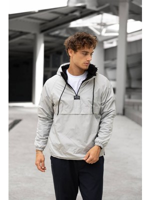 Eg38 He Kanguru Kürklü Mont 01 Gri