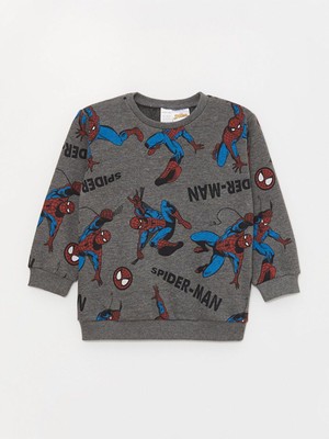 Bisiklet Yaka Uzun Kollu Spiderman Baskılı Erkek Bebek Sweatshirt ve Eşofman Alt 2'li TAKIM_8684136252933_2-3 Yaş