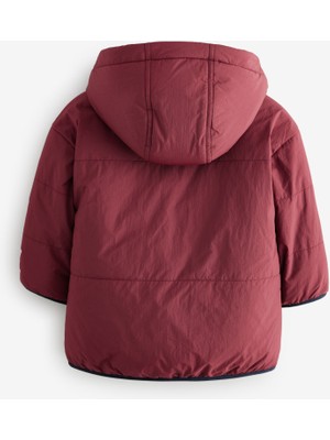 Next Baby Bordo Kırmızı - Tersine Çevrilebilir Çift Taraflı Borg Jacket