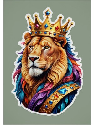 TSC Kral Aslan Sticker Araba, Motorsiklet, Araçetiket Cam Sticker 19CM