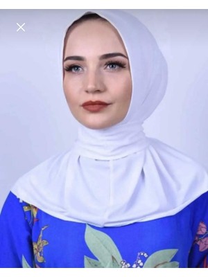 Hijab Trend Çıtçıtlı Şal Bone  Deniz Bone Şalı