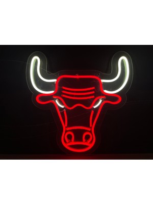 Disa Neon LED Duvar Dekoratif Aydınlatma -Boğa, 30X28CM-