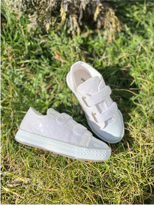 Ns Little Kız Çocuk Işıklı Sneaker, Çocuk Cırtlı Spor Ayakkabı