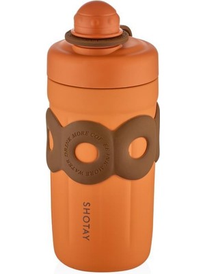 Shotay Donat Çelik Matara Çocuk 500ML Kahverengi