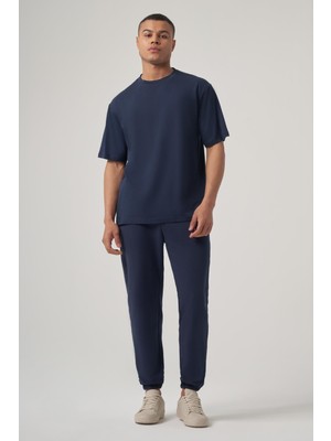 Jules Lacivert Oversize Basic Tişört