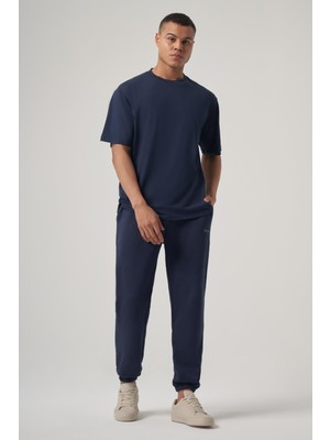 Jules Lacivert Oversize Basic Tişört